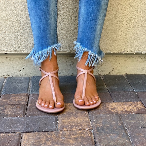 Genuine Leather Patent Pink Demi Wedge Heel Sandal - Picture 2 of 5